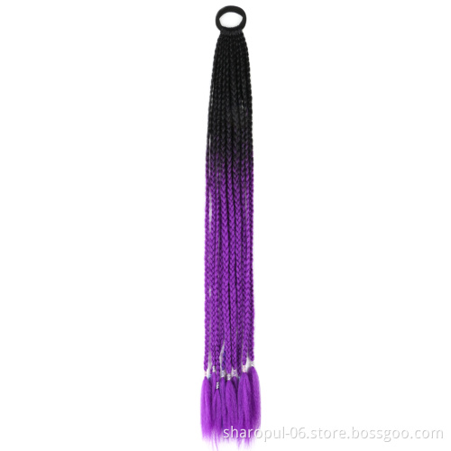 Box braids 24inch length ombre color braiding hair Ponytail